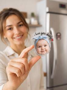 Customized Fridge Magnets, Personalized Acrylic Shaped Fridge Magnets With Photo Pet Portrait, Waterproof Fridge Magnets, Home Decor - Multicolor - View 6