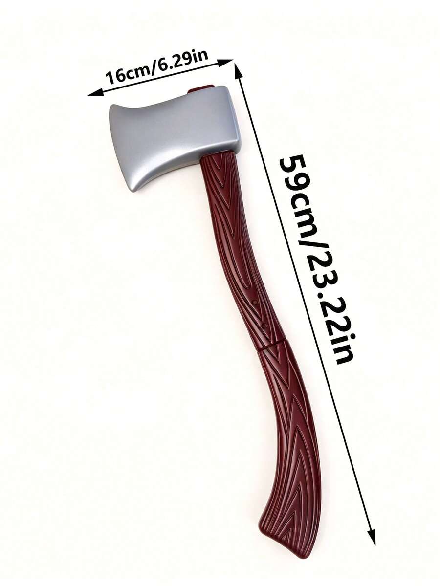 1PC Unisex Multi-Color Realistic Large Axe Weapon Costume Prop, Horror Jason Character Role Play Weapon Accessory, Personalized Versatile Mix And Match Suitable For Halloween, Festival, Party, Performance Costume Prop - Multicolor - View 1