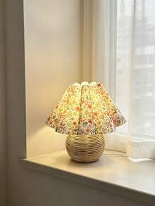 1pc USB Powered Woven Rattan Table Lamp, Ins Vintage Nordic Style Bedside Lamp, Multi-Purpose For Bedroom, Homestay, Restaurant, Camping, Minimalist Warm Light Atmosphere Night Light - Handmade Rattan Table Lamp - View 11