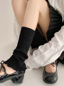 1 Pair Women's Candy Color Leg Warmers, Comfortable Casual Leg Warmers For Autumn/Winter, Cozy - Multicolor - View 18