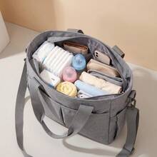 1pc Baby Diaper Bag, Large Capacity Mommy Tote, Multifunctional Shoulder Handbag Crossbody Bag, Stroller Bag For Travel & Daily Use - Multicolor - View 2