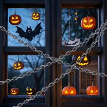 70.87inch 180cm 1pc Halloween Plastic Chain, Haunted House Decoration Horror Costume Accessory - Multicolor - View 6