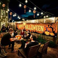 Halloween Outdoor Orange & Black Banner, Perfect For Yard Signs And Decorations, Celebrate The Spooky Season - A - View 2
