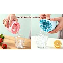 1/2pcs Pink Silicone Portable Ice Cube Mold, Cylindrical 3D Ice Cube Maker, Easy Release Silicone Ice Tray, Multi-Layer Design With Lid, Minimalist Bucket Shape, Reusable, Suitable For Home, Bar, Club And Outdoor Summer Drinks, Ideal For Making Cocktails And Fruit Platters, Essential Kitchen Accessory And Great Holiday Kitchen Gift - Multicolor - View 13