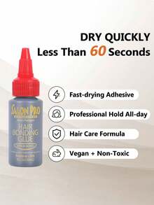 Salonpro Salon Pro Hair Extension Glue Black 1oz Eyelash, Wig Extension Glue - Fast Bonding For Wigs And Eyelashes - Multicolor - View 3