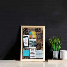 Small Cork Notice Board (30 * 40 Cm) With Wooden Frame, Including Mounting Set And Push Pins – A Practical Wall Notice Board For Home And Office - 1 Set - View 5