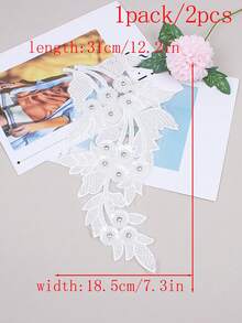 20pcs/Pack, Assorted Colors, New 3D Computer Embroidered Crystal Rhinestone Applique Patches, For Clothing Decoration, DIY Wedding Dress Accessories, Sewing Embroidery Crafts - A - View 54