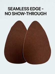 2 Pairs Invisible Push-Up Breast Pads, Nylon Adhesive Bra Pads, Suitable For Wedding Dress/Spaghetti Strap Dress/Swimming/Daily Commute/Party Outfit, Anti-Exposure Reusable Seamless Breast Pads, Large Size Lifting Latex Tape, Designed For Multi-Layer Women, Strapless Bra, Suitable For B-E Cup - Multicolor - View 9