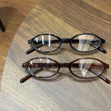 1/2 Pair Vintage Women's Round Frame Transparent Lens Glasses, Y2K Style Computer Glasses, Small Round Frame, Suitable For Daily Outdoor Wear - Transparent - View 3