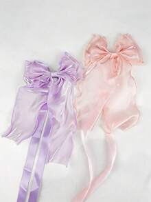 French Style Bowknot Curtain Tieback, Sheer Satin Ribbon Curtain Rope, Multi-Color No-Drill Curtain Tie, Suitable For Semi-Transparent And Regular Curtains, For Bedroom, Living Room, Romantic Home Decor - Multicolor - View 11
