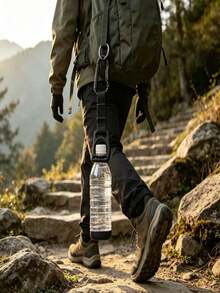 Outdoor Water Bottle Clip Aluminum Alloy Carabiner Hiking Clip Mineral Water Beverage Bottle Hanging Strap Backpack Quick Hook Portable Hanging Rope - Multicolor - View 7