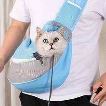 Small Dog Harness, Pet Cat Wearable Wallet Style One Shoulder Bag, Hands-Free Chest Carry Single Backpack Pet Bag, Dog Front Chest Pet Backpack, Outdoor Head-Out Breathable Crossbody One Shoulder Cat Bag - Multiple Styles - View 3
