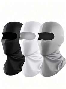 Topi Balaclava Unisex Warna Polos, Bernapas, Penutup Kepala Sepeda, Menyerap Keringat, Masker Pelindung Matahari, Cocok untuk Aktivitas Sehari-hari, Bersepeda, Mendaki, Panjat Tebing, dan Olahraga Ski. - MultiWarna - View 1