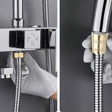 Tatukiko Shower Hose Brass Connector Shower Pipe Bathroom Toilet Encrypted Water Inlet Flexible Hose Extension Pipe Universal Accessory - Brass Interface - View 7