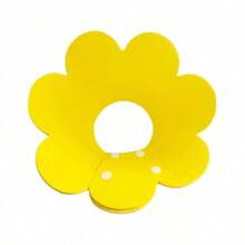 Adjustable Pet Elizabethan Collar, Suitable For Cats, Kittens, Rabbits And Other Pets, Protects Neck, Promotes Wound Healing, Practical Neck Guard, Yellow Flower Design - Multicolor - View 8