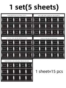 1 Set (5 Sheets) Bible Index Tabs, 15 Index Stickers Per Sheet, Laminated Bible Bookmarks, Waterproof And Tear-Resistant Bible Index Labels, Black Series Gold Foil Printed Font Bible Labels, Easy To Read And Apply, Unisex, For Prayer And Scripture Navigation, Daily Office, Bible Study, Easter, Mother's Day Gifts, Back To School - Bible Index Tabs - View 11