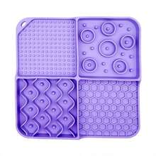 1pc Multi-Compartment Silicone Pet Feeding Mat, Slow Feeder Mat For Cats And Dogs, Durable Non-Slip Interactive Feeding Toy Mat, Easy To Clean Soothing Pet Meal Mat - Green - View 11