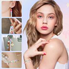 100/500/1000/1200pcs Acrylic Letter Beads Set - DIY Jewelry Making For Friendship Bracelets - 26 Styles, Colorful, Versatile, Easy To Use - Multicolor - View 2