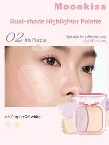 Mooekiss Dual-Tone High-Gloss Illuminating Makeup - 02 Iris Purple - View 1