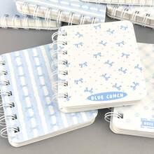 4Pcs Spiral Notebook, Portable Notepad, A7 Size, Bow Notebook, Pocket Notebook, Notebook, Office Record, Memo, Suitable For Study Record, Office, Memo, Back To School Season Essential, Suitable For Back To School / Back To School Season, Birthday Gift, Teacher's Day Gift, Thanksgiving Gift, Christmas Gift, New Year Multi-Holiday Gift - Multicolor - View 4