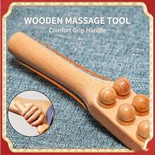 Wooden Gua Sha Massage Stick, 59 Beads Deep Tissue Trigger Point Massage Tool, Manual Gua Sha Stick For Back, Abdomen, Leg Muscle Pain Relief, Body Relaxation Acupressure Massage Tool - Set - View 9