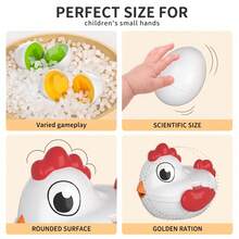 Toddler Chick Easter Egg Toy - Color Matching Game Shape Sorter, Includes 6 Toy Eggs, Suitable For Children, Develops Fine Motor Skills, Sensory Toy, Montessori Educational Gift. - Orange - View 9