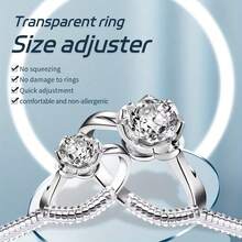 1/4/8Pcs Invisible Ring Size Adjuster Set, 4 Sizes Soft Transparent Silicone Spring Coil Ring Tightener Reducer, Universal Ring Spacer Guard Resizer For Loose Rings, Easy Fit Unisex Wedding DIY Jewelry Accessories - Multiple Styles - View 3