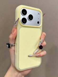Matte Skin-Friendly Jelly Soft Phone Case Compatible With Iphone 17 Pro Max 17 Pro 17 16 15 14 13 Ultra-Thin Liquid Silicone Shockproof Protective Back Cover - Yellow - View 1