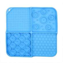 1pc Multi-Compartment Silicone Pet Feeding Mat, Slow Feeder Mat For Cats And Dogs, Durable Non-Slip Interactive Feeding Toy Mat, Easy To Clean Soothing Pet Meal Mat - Green - View 12