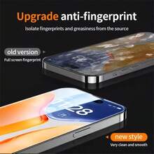 RQVQJ 3Pcs Full Screen Tempered Glass Protector Protect Screen Full Screen Phone Protective Film Compatible With IPhone 18 17 16 15 14 13 12 11 Pro Max XS X XR 17 16 15 14 Plus 17e 16e Clear Protective Cover Glass Film - Clear - View 4