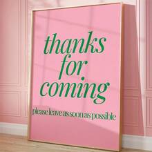 1pc Frameless Canvas Print Showcasing Contemporary Art, Titled 'Leave As Soon As Possible'. This Wall Artwork Is Perfect For Decorating Bedrooms, Living Rooms, Kitchens, And Corridors, Making It An Ideal Gift For Modern Home Decor - A - View 11