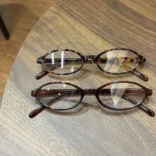 1/2 Pair Vintage Women's Round Frame Transparent Lens Glasses, Y2K Style Computer Glasses, Small Round Frame, Suitable For Daily Outdoor Wear - Transparent - View 5