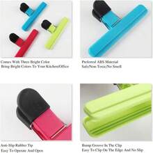 3/5/7/9Pcs Multi-Function Food Bag Sealing Clips, Household Snack Fresh-Keeping Sealing Clips, Moisture-Proof Leak-Proof Plastic Clips, Kitchen Tea Potato Chips Snack Bag Sealing Tool, Random Color - Multicolor - View 10