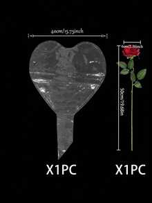 4件組透明泡泡氣球與優雅逼真仿真玫瑰，PVC材質，氦氣充填裝飾，適用婚禮與生日裝飾（附贈免費釣魚線，可用於綁氣球底部） - 玫瑰愛心氣球 - 查看 11