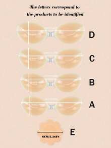 1pc Round Front-Clasp Self-Adhesive Silicone Bra, Transparent Strapless Backless Breast Support, Reusable Invisible Adhesive Bra, Comes With 30pcs Disposable Nipple Covers Value Set - Multicolor - View 6