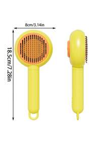 Pet Grooming Brush, One-Click Self-Cleaning Design, Cat And Dog Hair Removal Tool, Massage Brush Suitable For All Fluffy Pets - Multicolor - View 8