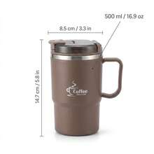 Double Layer Insulated Water Cup Tumbler Portable 304 Stainless Steel Thermal Coffee Mug With Strainer&Spoon For Students Adult - Multicolor - View 12