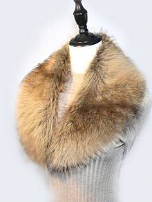1pc Casual Faux Fur Autumn/Winter Women's Coat With Collar Accessory - Multicolor - View 2