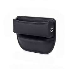 Car Seat Gap Filler Storage Box PU Leather Center Console Side Pocket Organizer Multi-Function Front Seat Gap Storage Box Can Store Phone, Wallet, Keys, Cards And Coins Car Interior Accessories (Black/Brown/Beige/Burgundy) - A - View 14