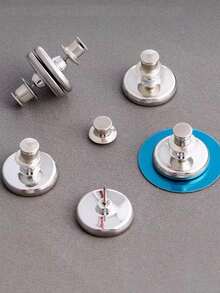 4/12/20/32pcs Modern Metal Magnetic Hooks, Suitable For Curtain Sets, Easy To Install Wall-Mounted Magnetic Clips, Can Be Used For Shower Curtains, Gap Sealing, Wall Stickers And Door Stickers - Multicolor - View 5