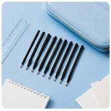 10pcs Black Pen Refills, Smooth Writing Replacement Ink Cartridges, Quick-Drying Fine Point Refills For Ballpoint Pens, Office & School Supplies, Back To School Stationery, Daily Writing, Note-Taking - Black Pen Refill - View 5