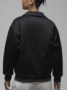 Jaket Retro Kasual Hangat Berkerah Wanita Nike Authentic JORDAN FV7138-010 - FV7138-010 - View 2