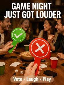 Handheld Right/Wrong Sign With Handle, High-Quality Rigid Board Response Paddle, Suitable For Meeting Voting, Debate Competition, Live Q&A, Event Judging, Seminar Interaction - Multi-color - View 4