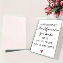 1PC-Colleague Retirement Card Leaving Gift | Large Inspirational, Enjoy The Next Chapter Boss Teacher Leader Farewell Card Suitable For Anyone's Retirement Gift - A - View 5