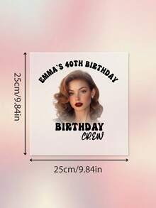 1/3pcs Custom Photo And Text Heat Transfer Sticker, Personalized Birthday Crew Heat Transfer Sticker, Custom Transfer Patch For T-Shirt Clothing Decor - Multicolor - View 6