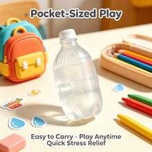 1pc Realistic Water Bottle Squishy Fidget Toy, Soft Bottle Body, Satisfying ASMR Tactile Feedback, Sensory Fidget Toy To Relieve Anxiety Through Squeezing & Pressing - Multicolor - View 7