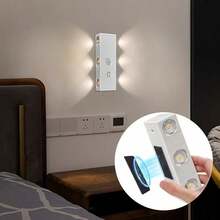 New Smart RGB Color Light-Sensing Magnetic Charging Cat Eye Ambient Light, 6-Head Cat Eye Sensor Wall Lamp, USB Rechargeable, RGB Night Light, Suitable For Bedroom/Stairs/Closet, Modern Aesthetic Spotlight - Multicolor - View 8