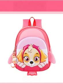 Viacom 1pc Paw Patrol Skye & Chase Dual Character Backpack, Adjustable Shoulder Strap Student School Bag, Large Capacity Book Storage Bag, Suitable For Back To School, Daily Commute, Party Gathering Gift, For Classmates, Family, Fans Collection - Multicolor - View 3
