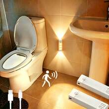 1pc LED Motion Sensor Wall Light, Wireless Night Light, Bedside Lamp, Decorative Light, Suitable For Kitchen, Bedroom, Cabinet, Wardrobe, Staircase Lighting, Home Decor, Kitchen Accessories, 400mAh - Type a - View 2