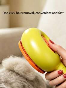 Pet Grooming Brush, One-Click Self-Cleaning Design, Cat And Dog Hair Removal Tool, Massage Brush Suitable For All Fluffy Pets - Multicolor - View 2